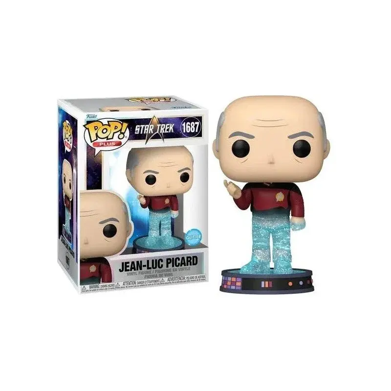 Funko Pop! Plus - Star Trek #1687 - Jean-Luc Picard (Transporter Glitter) Vinyl Figure (83772) 1