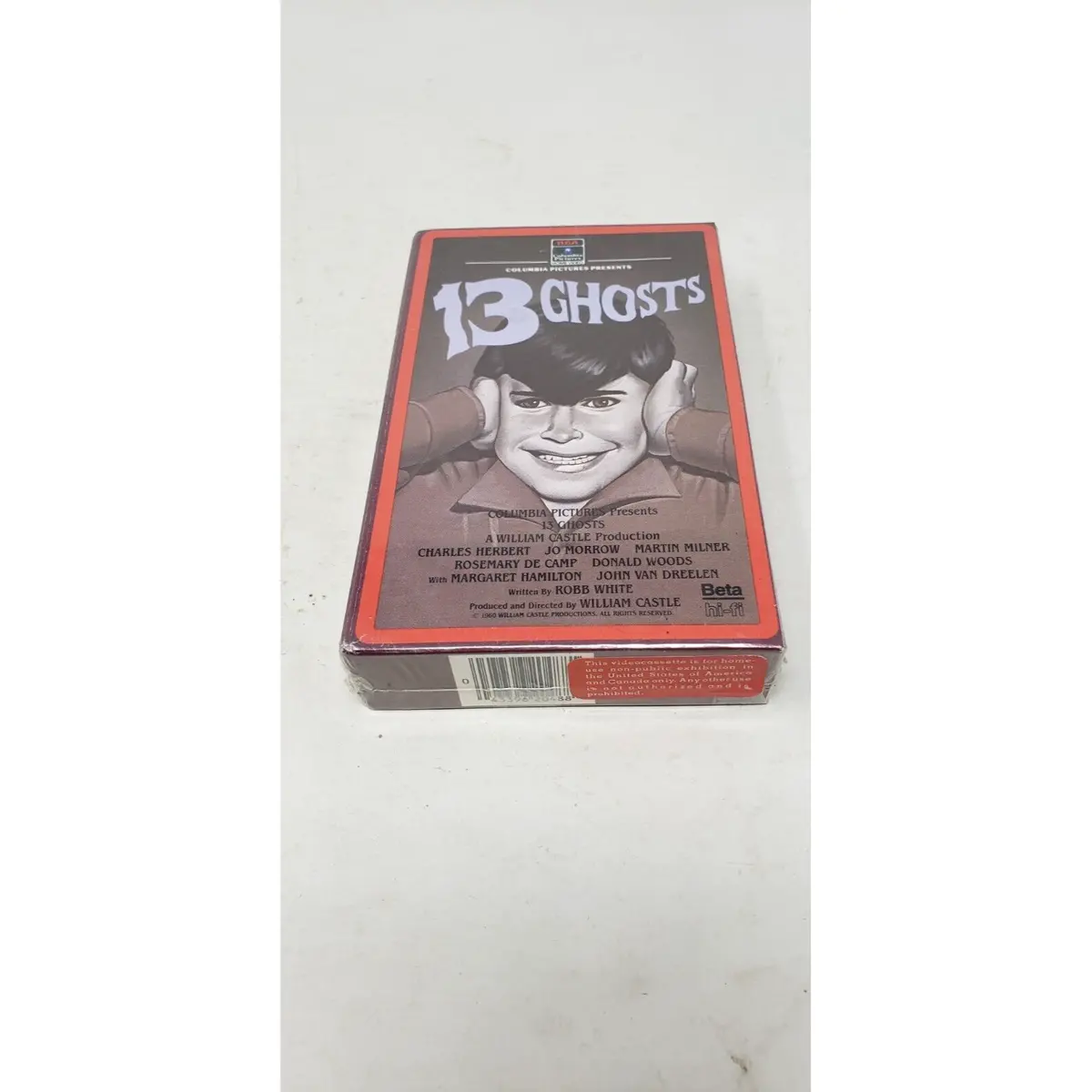 13 Ghosts Beta Tape 1985 New Barcode On Bottom Betamax Movie Black White Canada 1