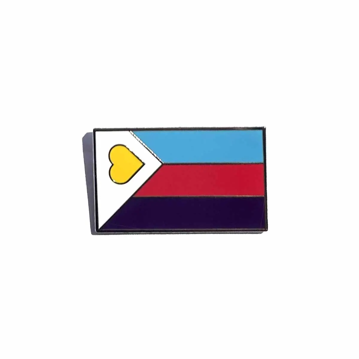 Tricolor Polyamory Pride Flag Pin 1