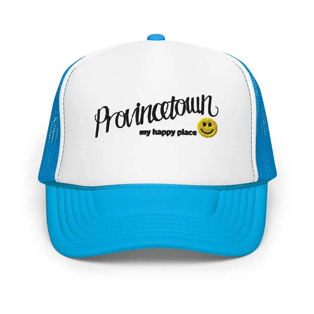 Provincetown My Happy Place Foam Trucker Snapback Hat 1