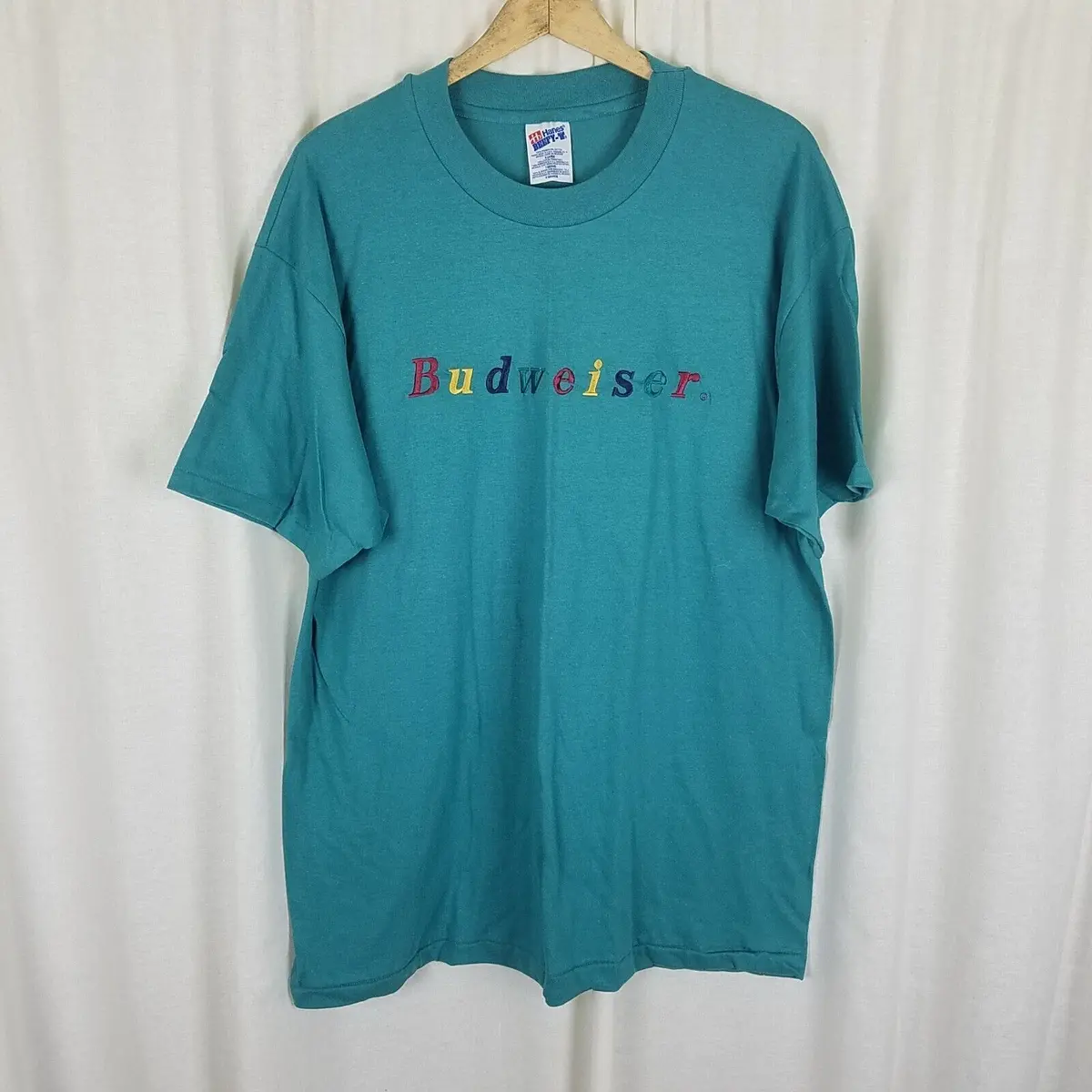 Vintage Budweiser King Of Beers Embroidered Rainbow Pride Tshirt Mens Xl 90S Usa 1