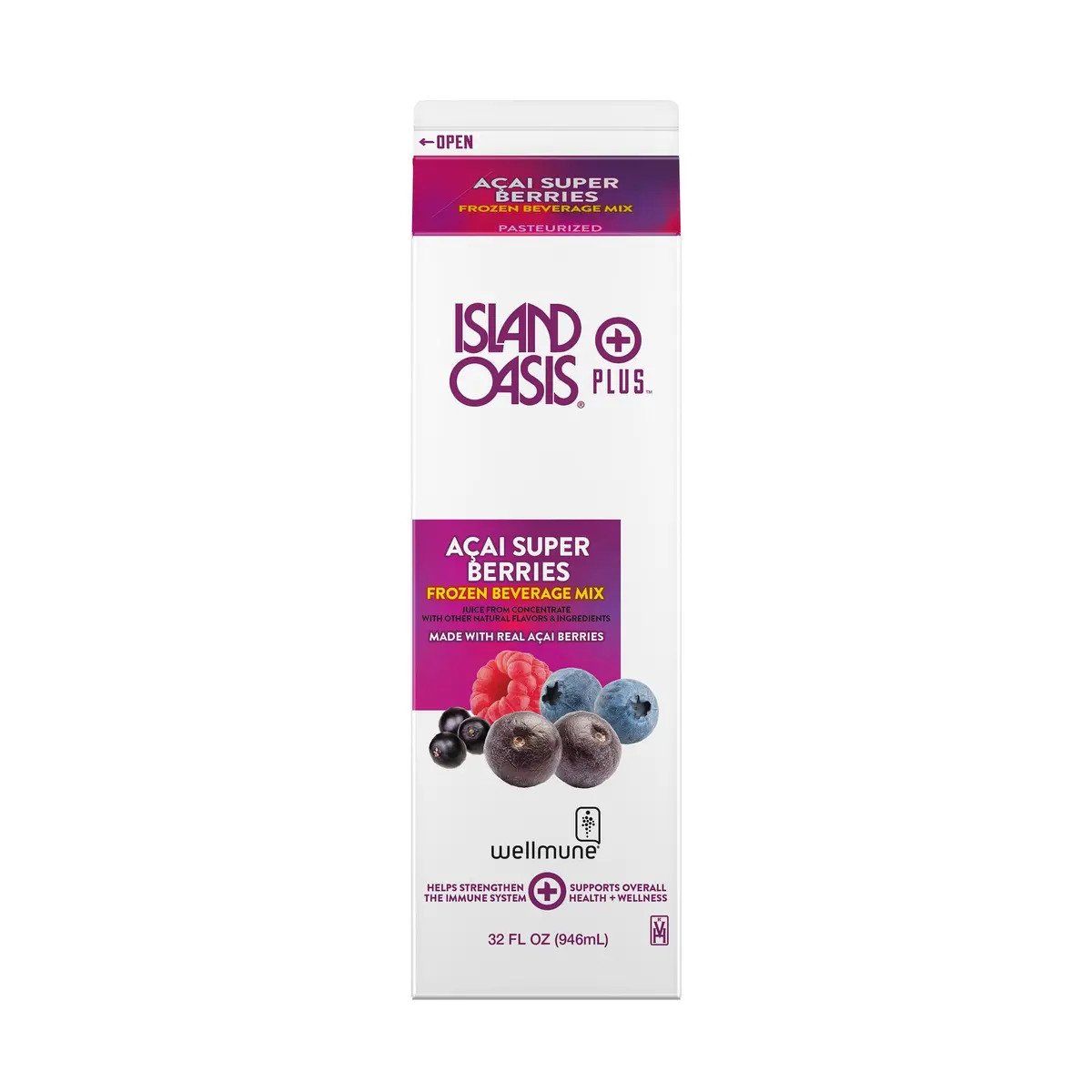 Plus Acai Super Berries
Frozen Beverage Mix - 12 X 32 Fl Oz 1