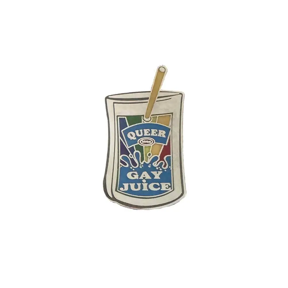 Queer Gay Juice Enamel Pin 1