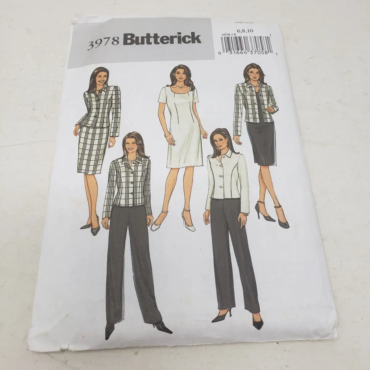 Butterick 3978 Jacket Skirt Pants Dress Suit Sewing Patterns Womens Sz 6-8-10 1