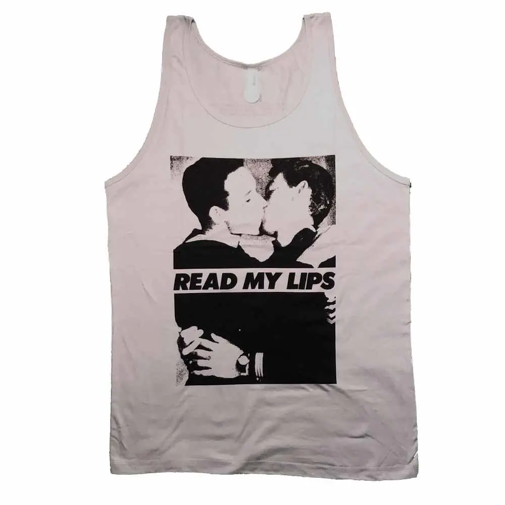 Read My Lips Men Silver Tank - Rainbow Railroad 1