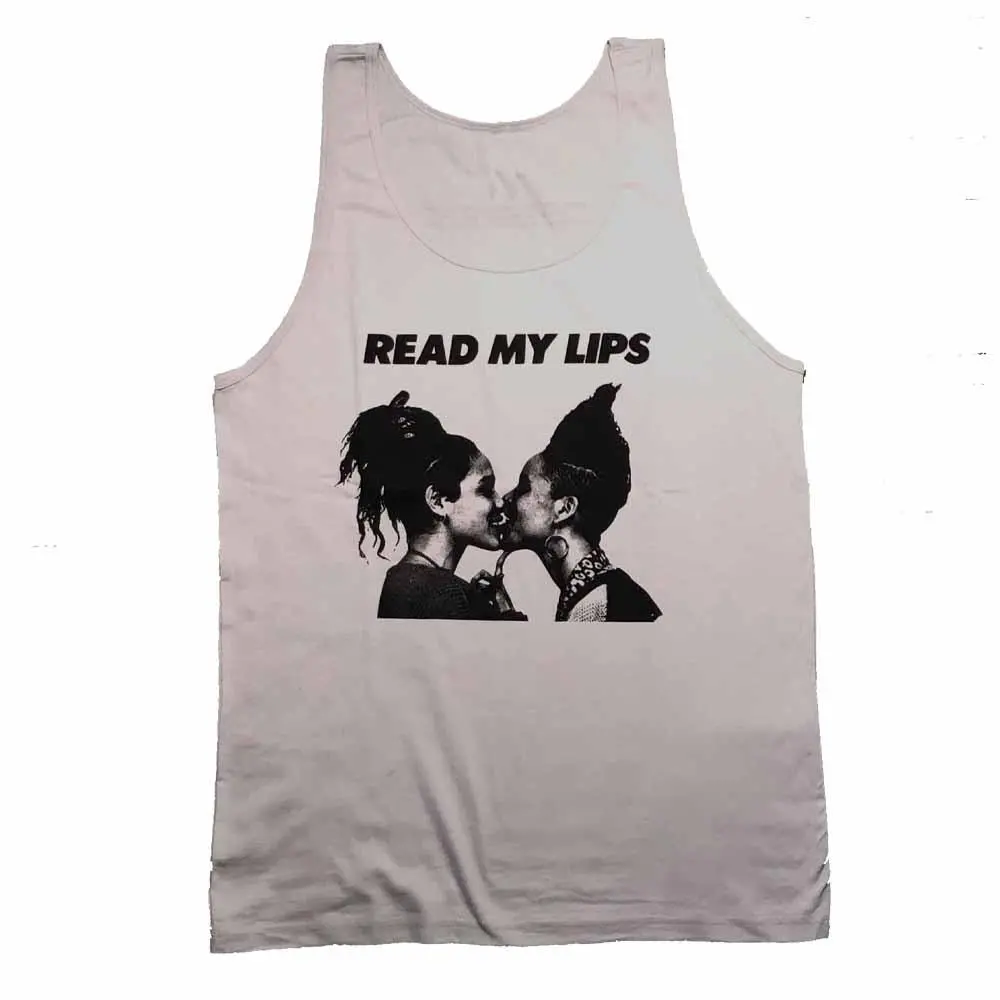 Read My Lips Women Silver Tank - Rainbow Railroad 1