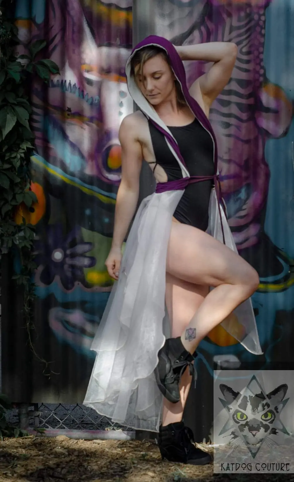 Hooded Bustle | Maroon | By Katdog Couture 1