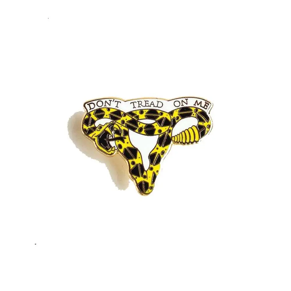 Don't Tread On Me Rattlesnake Uterus Pin 1
