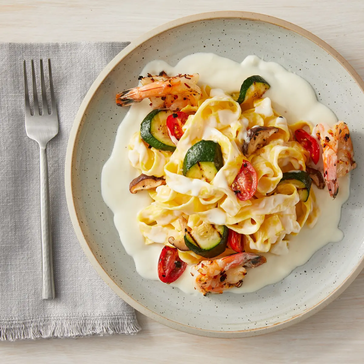 Seafood Alfredo Pasta 1