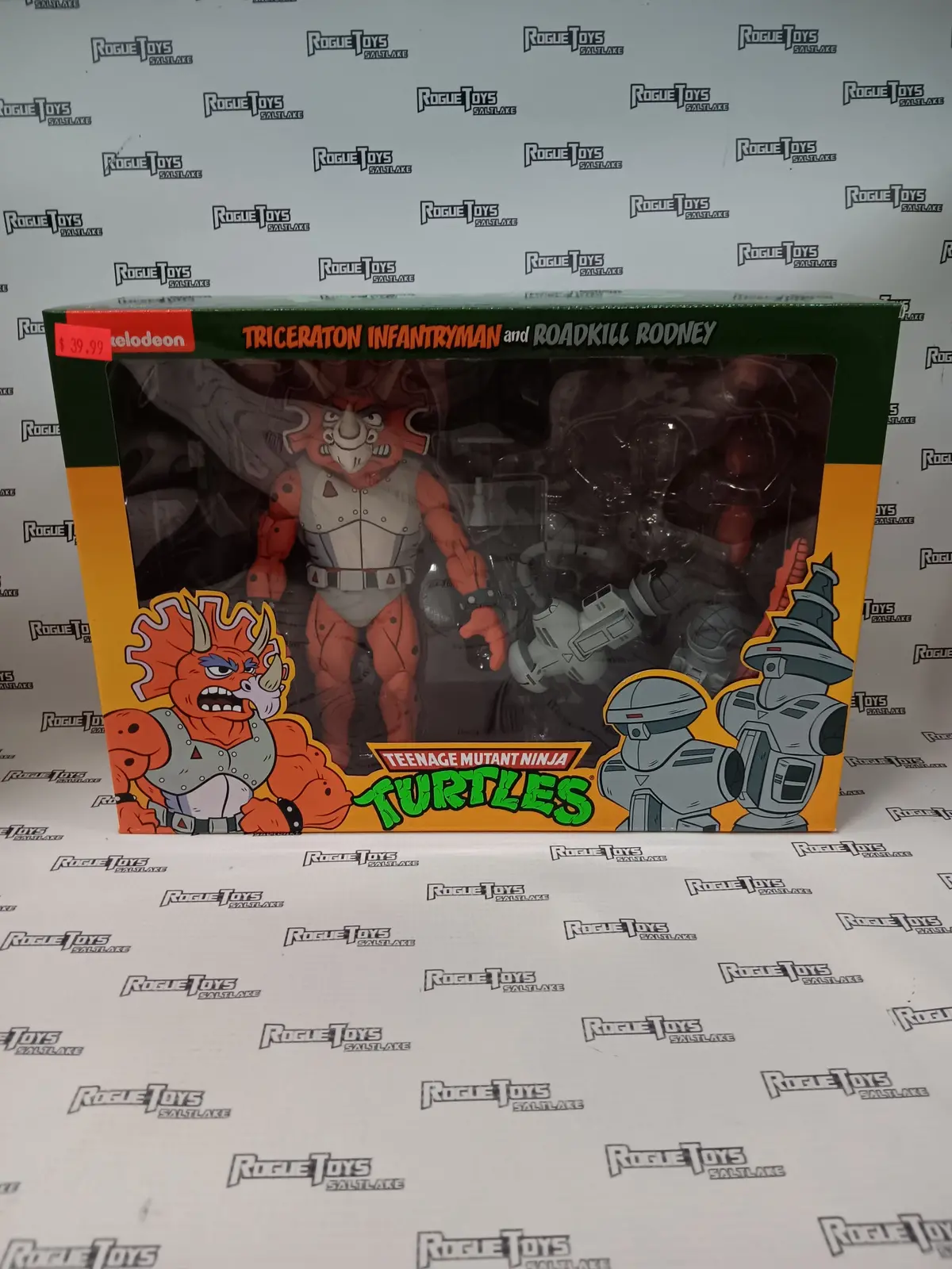 Neca Teenage Mutant Ninja Turtles Cartoon Triceraton Infantryman & Roadkill Rodney 1