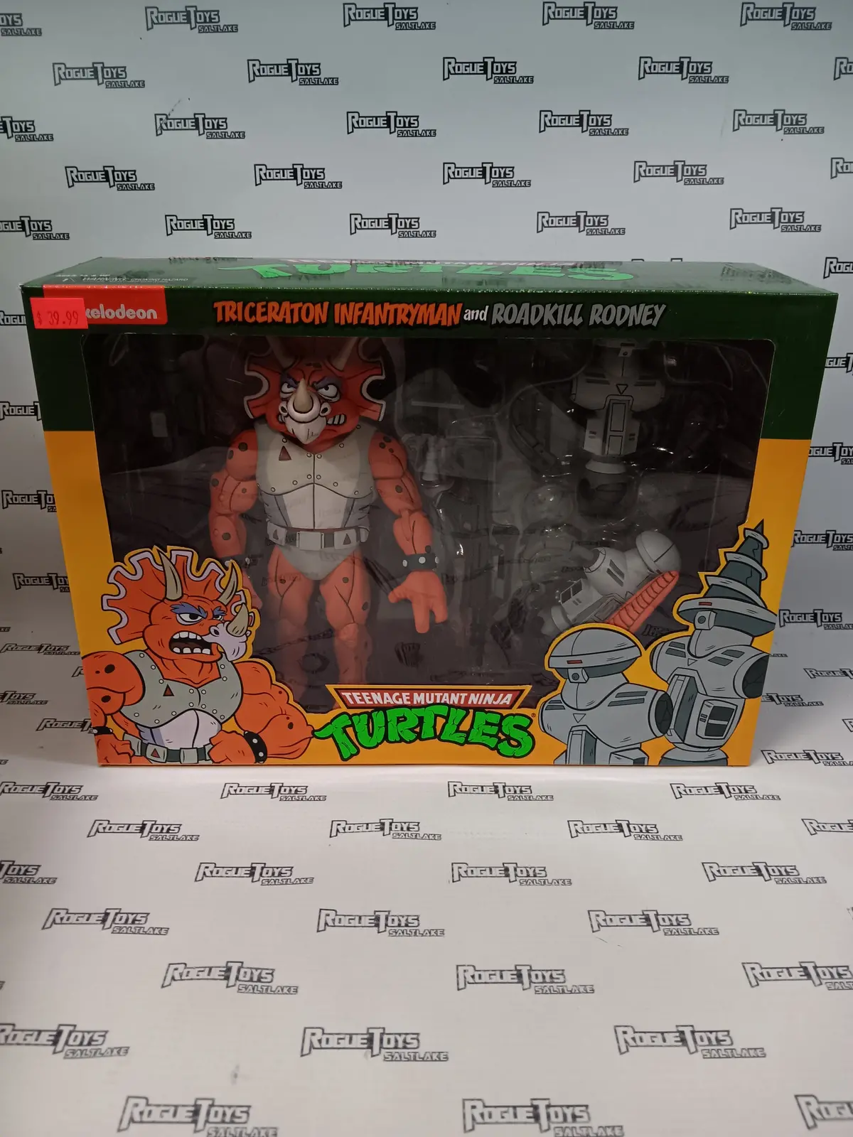 Neca Teenage Mutant Ninja Turtles Cartoon Triceraton Infantryman & Roadkill Rodney 1
