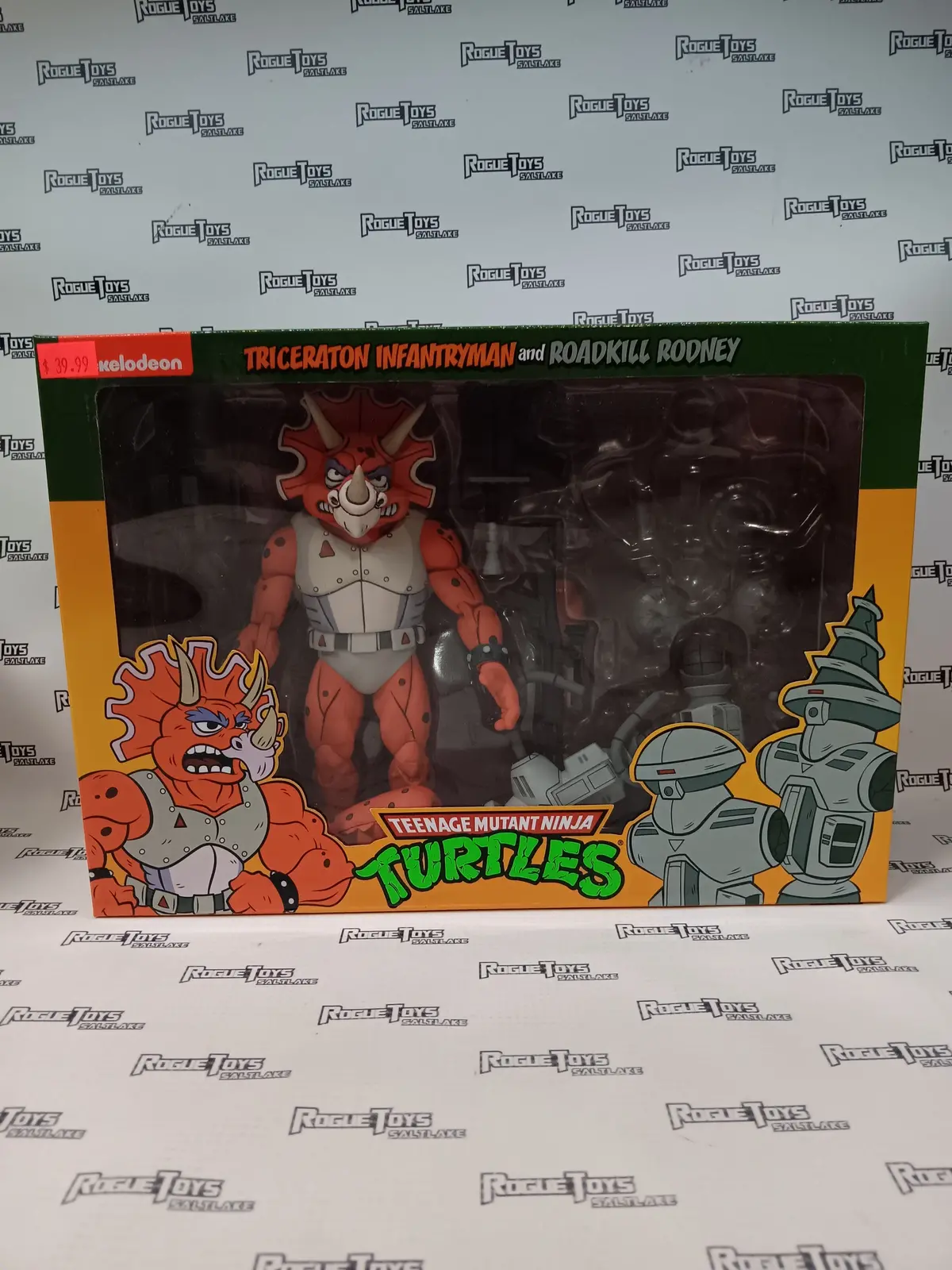 Neca Teenage Mutant Ninja Turtles Cartoon Triceraton Infantryman & Roadkill Rodney 1