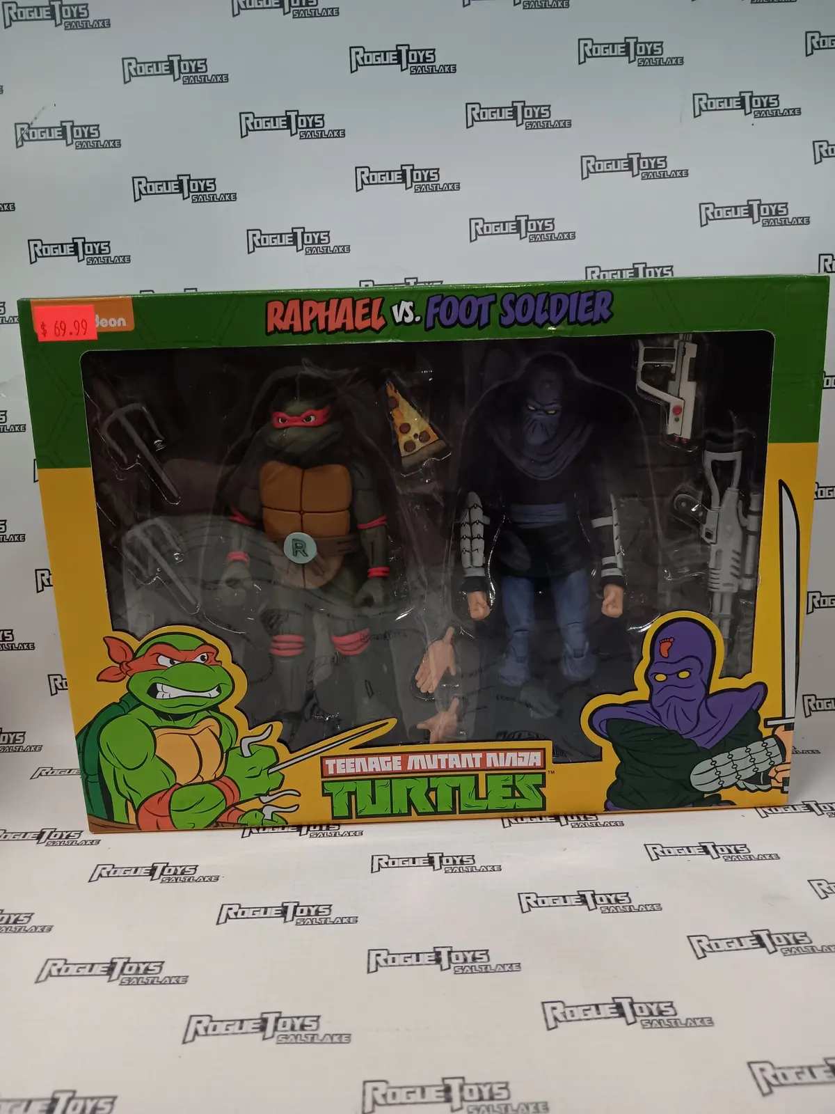 Neca Teenage Mutant Ninja Turtles Cartoon Raphael Vs Foot Soldier 1