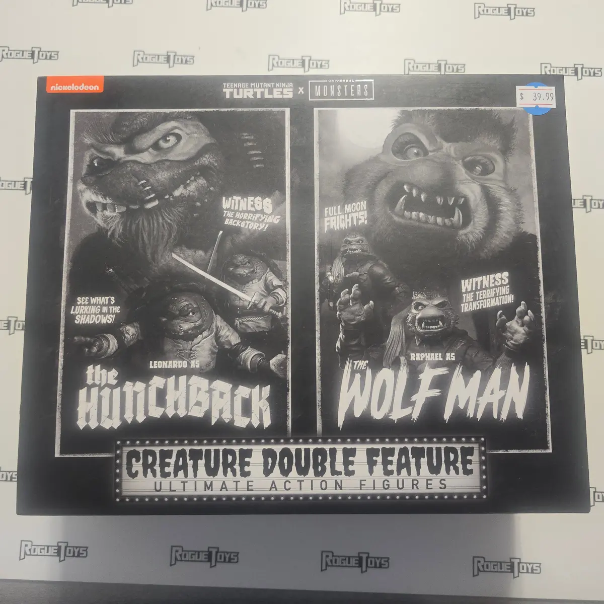 Neca Tmnt X Universal Monsters Double Feature- Leo As Hunchback/ Raphael As The Wolfman 1