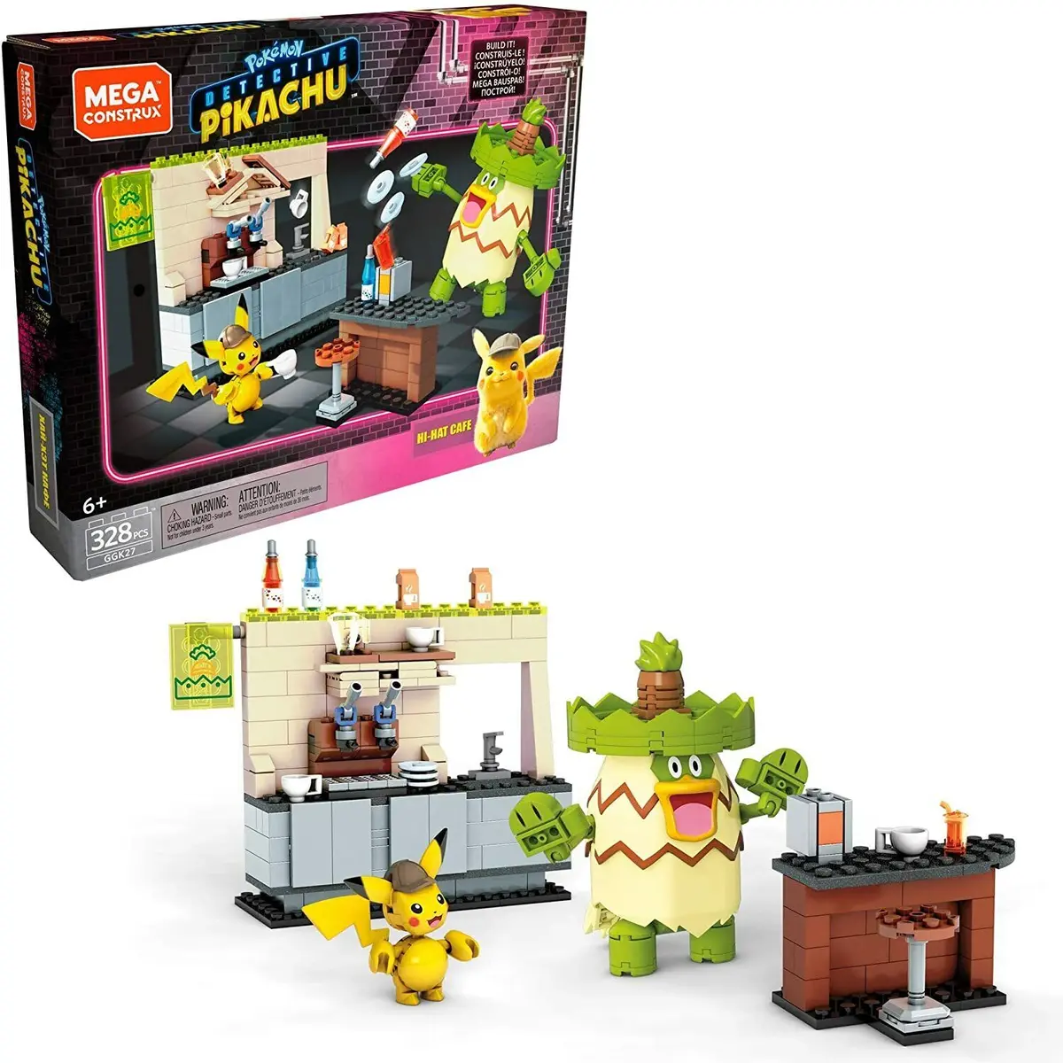 Mega Construx Pokémon - Detective Pikachu - Hi-Hat Café (Ggk27) Wonder Builders Set Low Stock 1
