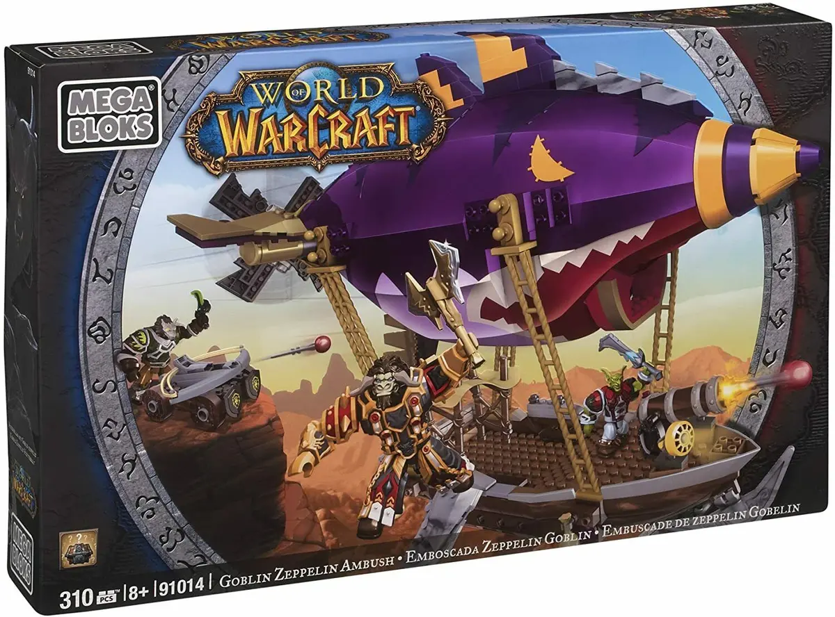 Mega Bloks - World Of Warcraft - Goblin Zeppelin Ambush Construction Set (91014) Retired Low Stock 1