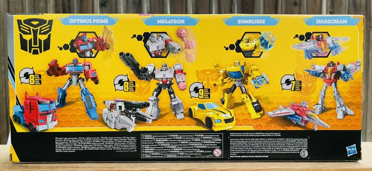 Transformers Buzzworthy Bumblebee - Optimus Prime, Bumblebee, Megatron & Starscream (F1852) Multipack Low Stock 2