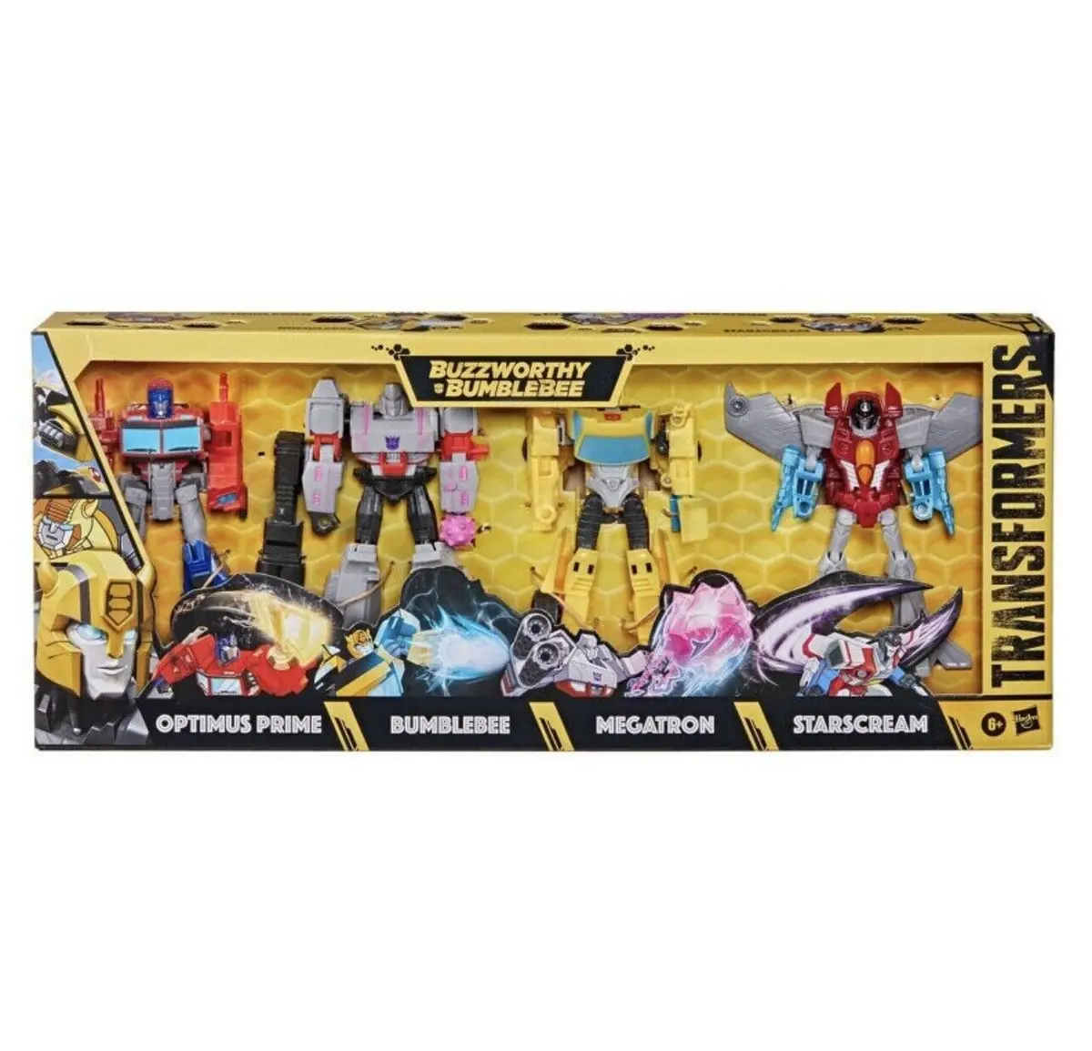 Transformers Buzzworthy Bumblebee - Optimus Prime, Bumblebee, Megatron & Starscream (F1852) Multipack Low Stock 1