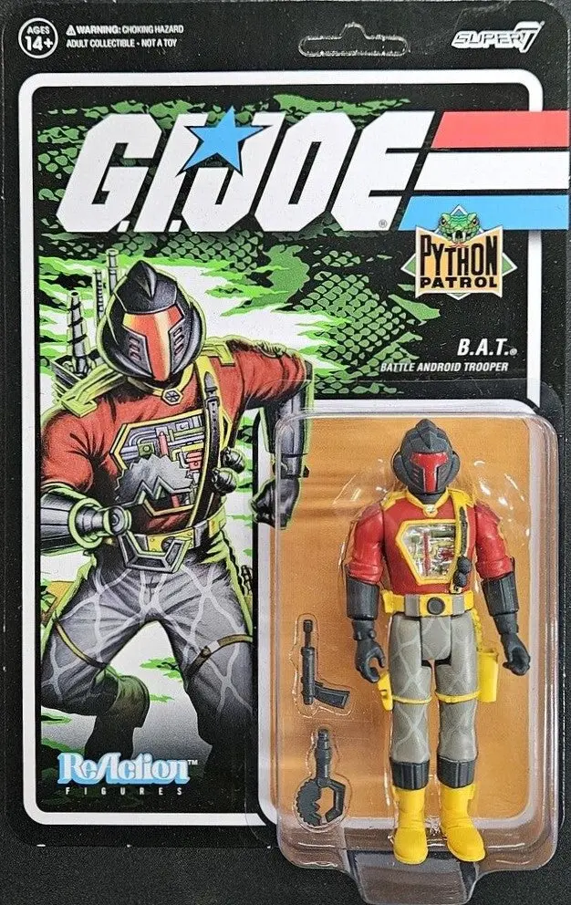 Super7 Reaction Figures Gi Joe Wave 6 Python Patrol Cobra B.A.T. Battle Android Trooper Figure 82809 1