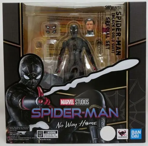 S.H. Figuarts - Spider-Man: No Way Home - Spider-Man (Black And Gold Suit) Action Figure Low Stock 1