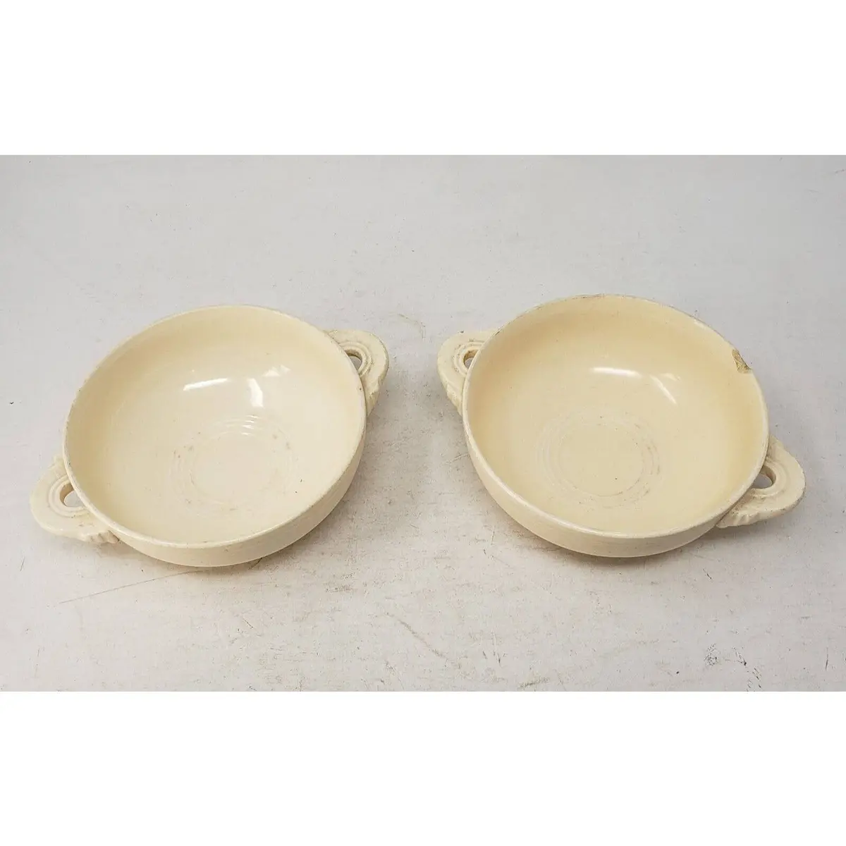 Vintage Fiestaware Ivory Cream Soup Bowl Fiesta Hlc Homer Laughlin Wv Usa 1930’S 1