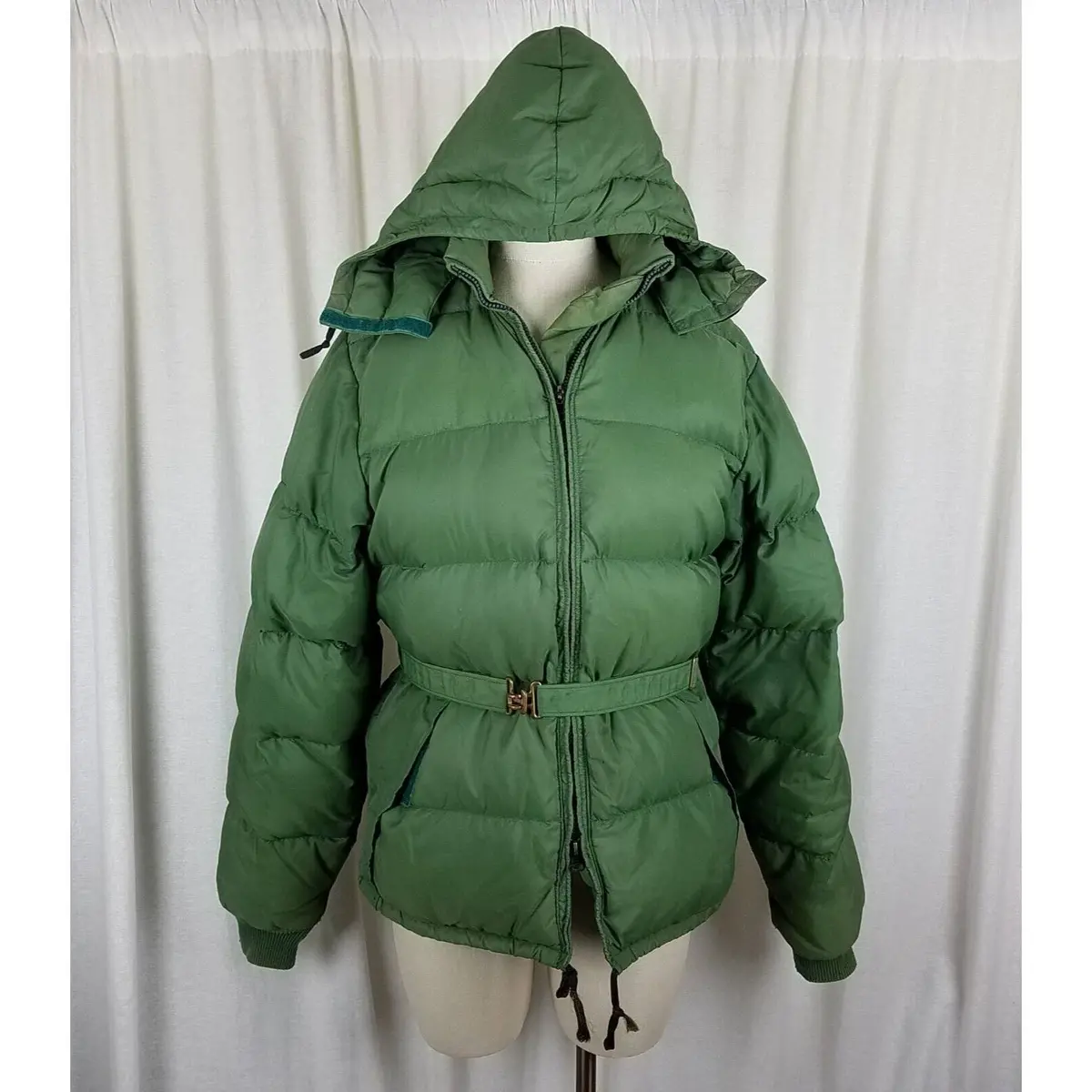 Vintage Frostline Kit Hooded Goose Down Quilted Puffer Parka Jacket Womens S 1
