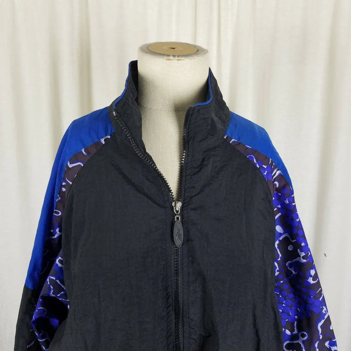 Vintage 90S Reebok Mesh Lined Hip Hop Track Windbreaker Jacket Women L Loud Busy 2