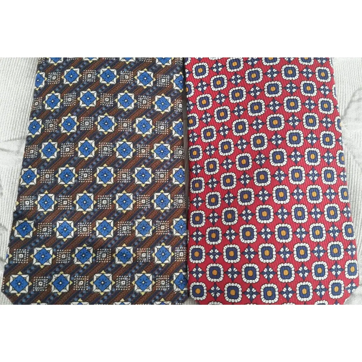 Vintage Robert Talbott Best Of Class Italian Printed Silk Neckties 4X60 2292/2298 Lot Of 2 1