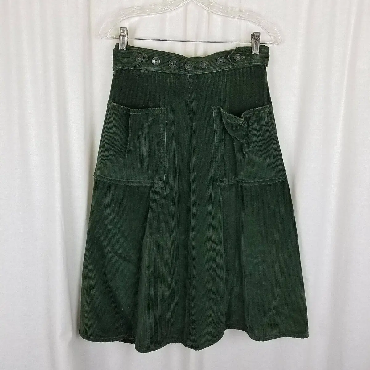 Vintage Wears By O'donnell Wide Wale Corduroy Aline Wrap Twirl Skirt Womens S 1