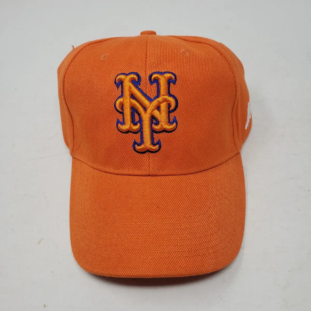 Vintage New York Mets Ny Strapback Hat Cap Mens Os Rare Colorway 90S Orange Blue 1