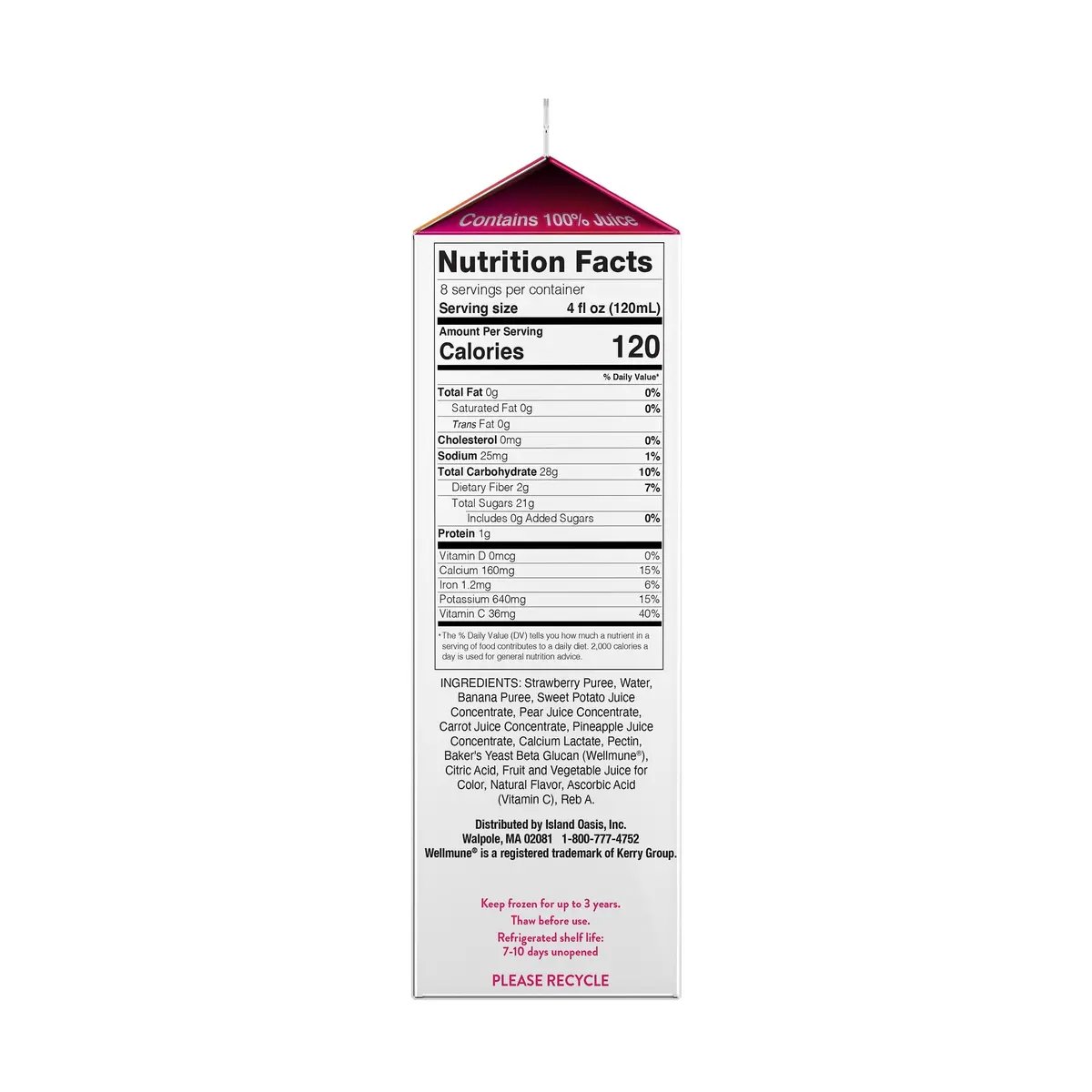 Plus Strawberry Banana Frozen Beverage Mix - 12 X 32 Fl Oz 2