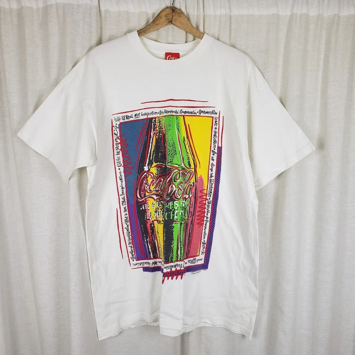 Vintage Coca Cola Coke Pop Art Tshirt Mens L 90S Single Stitch Usa Cotton 1994 1