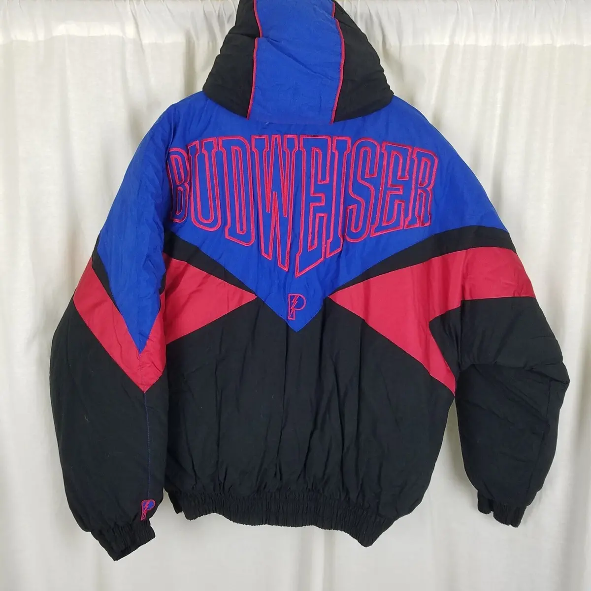 Vintage Pro Player Budweiser Spellout Puffer Parka Jacket Daniel Young Mens Xl 1