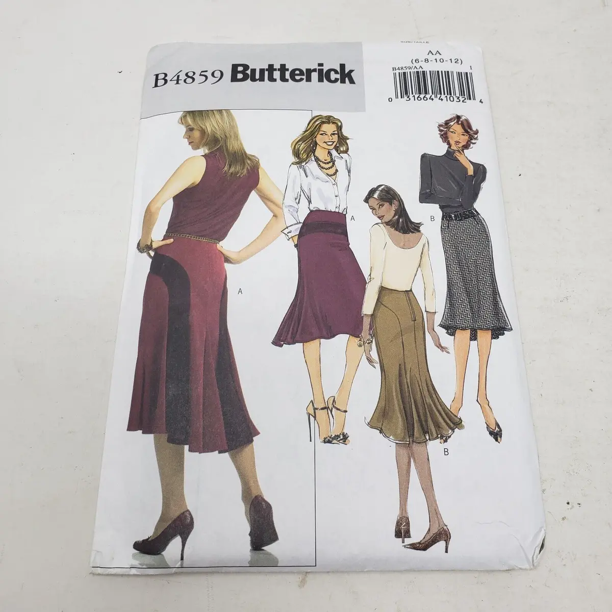 Butterick Sewing Pattern B4859 Women Sizes 6-8-10-12 Aa Aline Flair Twirl Skirt 1