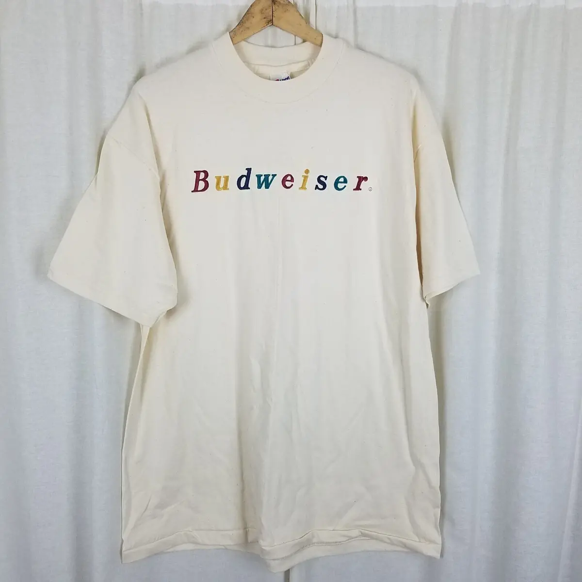 Vintage Budweiser King Of Beers Embroidered Rainbow Pride Tshirt Mens Xl 90S Usa 1