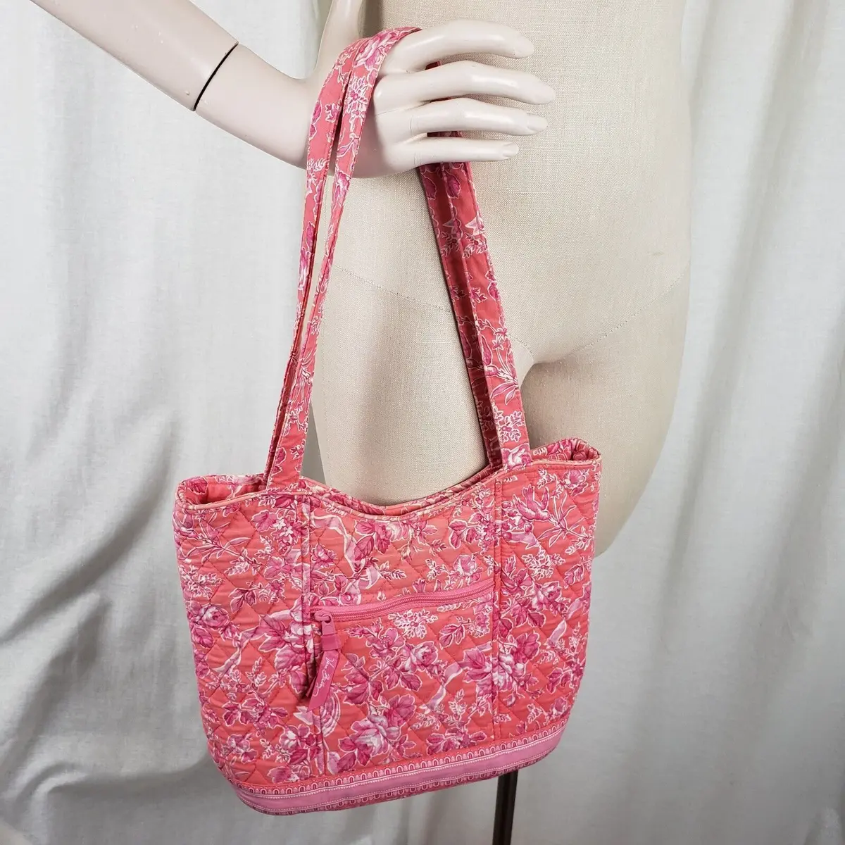 Vera Bradley Hope Toile Bag Shoulder Handbag Small Tote Large Purse Quilted 1