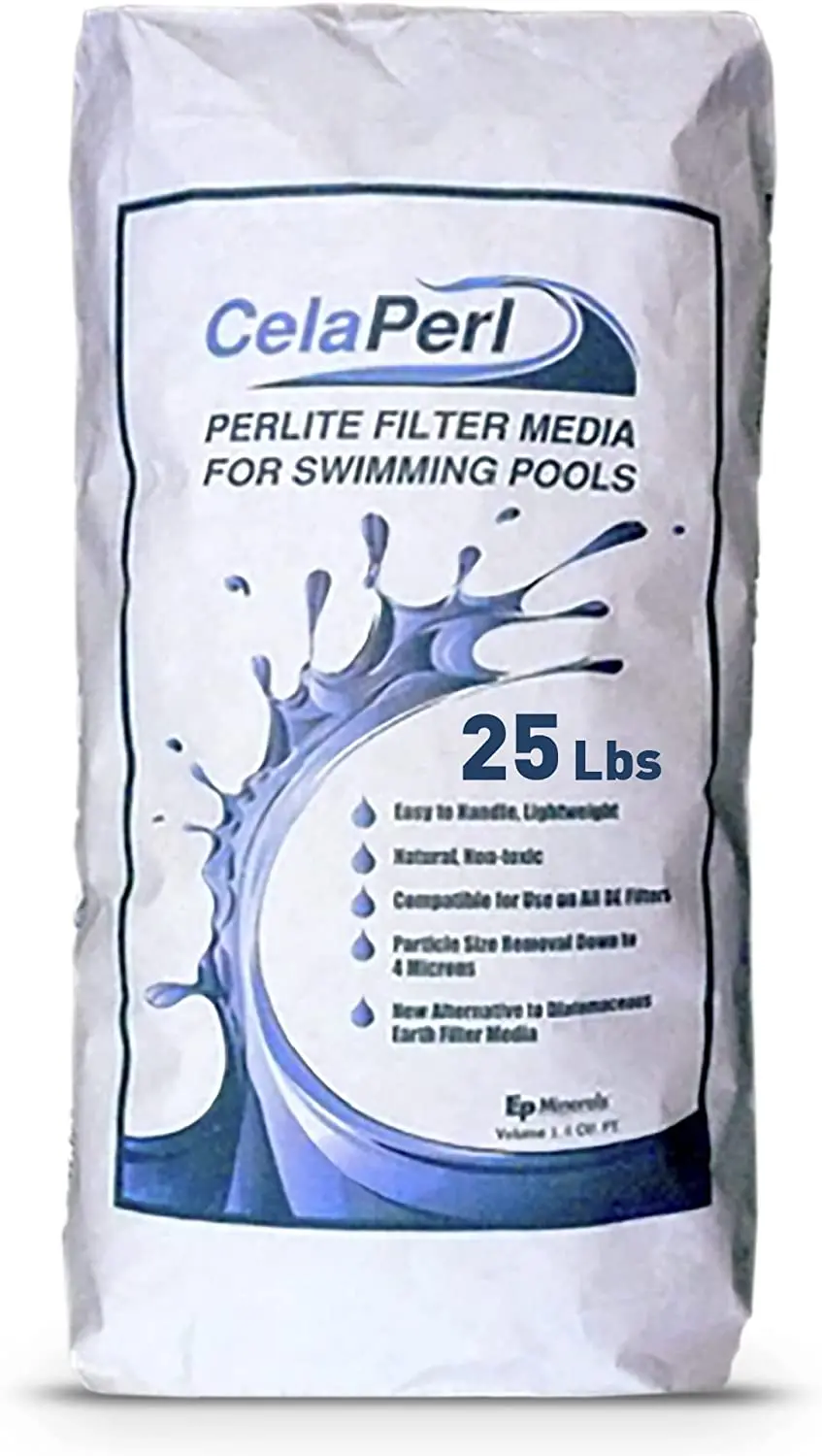 Celaperl Perlite Filter Aid – Diatomaceous Earth Alternative - Swimming Pool & Spa Filtration – 24 Pounds = 48 Pounds De 1