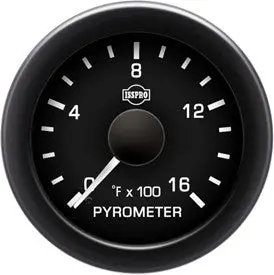 Isspro Ev2 2 1/16' 0-1600 Pyrometer Gauge With Built-In Warning Light 1