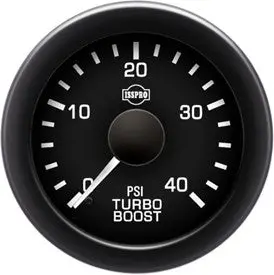 Isspro Ev2 2 1/16" 0-40 Psi Boost Gauge With Built-In Warning Light 1