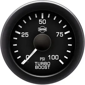 Isspro Ev2 2 1/16" 0-100 Psi Boost Gauge With Built-In Warning Light 1