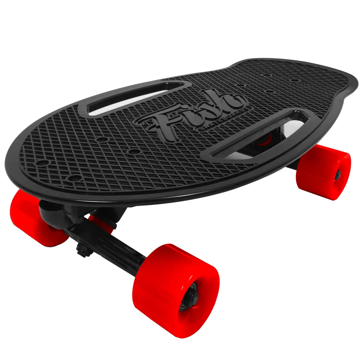 Fish Adults And Kids Skateboard – Mini Longboard Cruiser – Light Weight And Portable – Beginners To Experts, Red 1