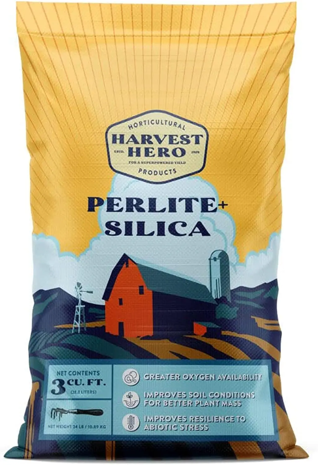 Harvest Hero Perlite W/Silica For Potting Soil Mix, Root Cuttings, Containers And Hydroponic Growing - Medium Grade - 3 Cubic Foot – 20 Pounds 1