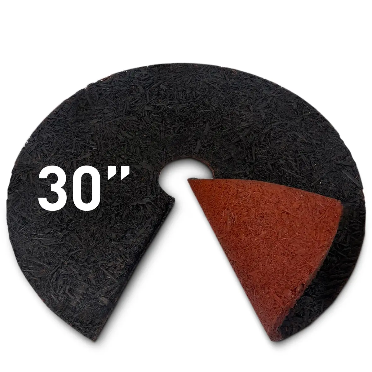 Easygo Double Sided Rubber Mulch Ring Weed Blocker- Natural Look Two Colors In One-Recycled Heavy Duty Rubber-Easy To Use-Tree And Root Protector-Reusable, Durable, Weather Resistant. 30 Inches 1