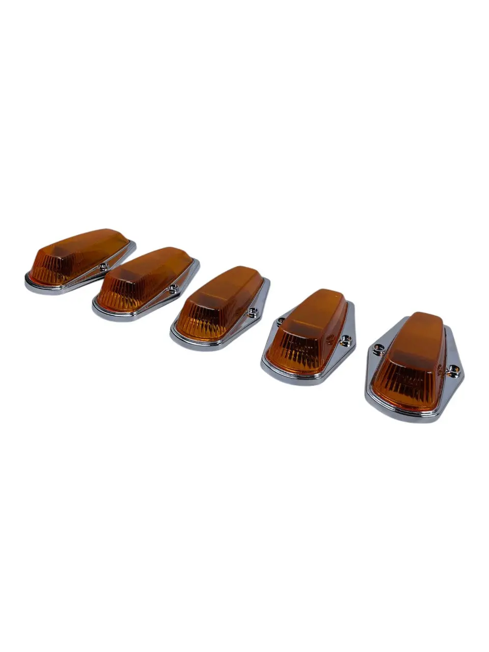 Complete Performance Amber Chrome Cab Light Kit - 1973-1997 Ford F-Series 1