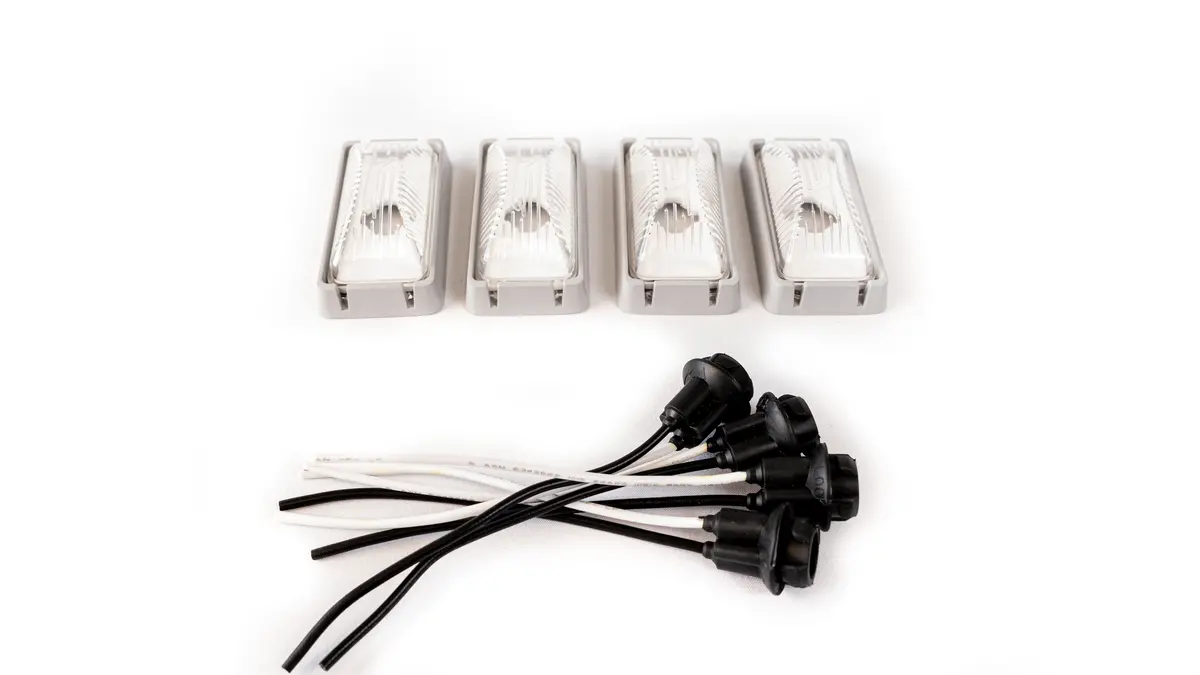 Complete Performance Clear Obs Dually Fender Light Kit - 1980-1997 Ford F-Series 1