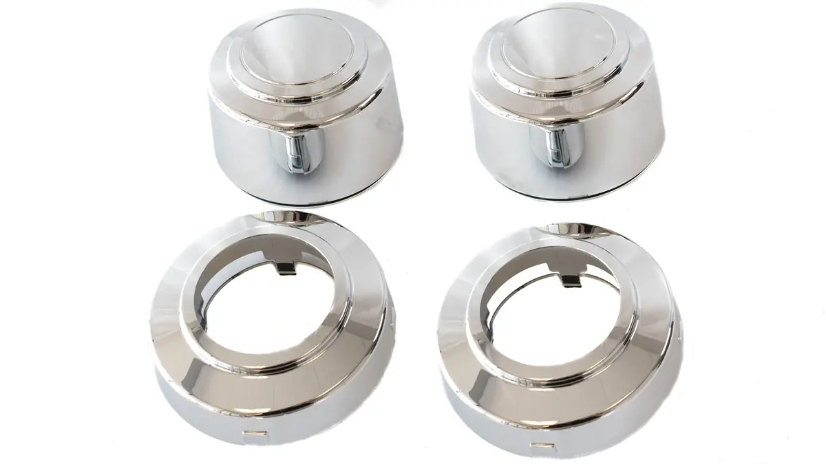 Complete Performance Front Wheel Center Hub Cap Set - (Open - 4X4) - 1992-1997 Ford F-Series 1