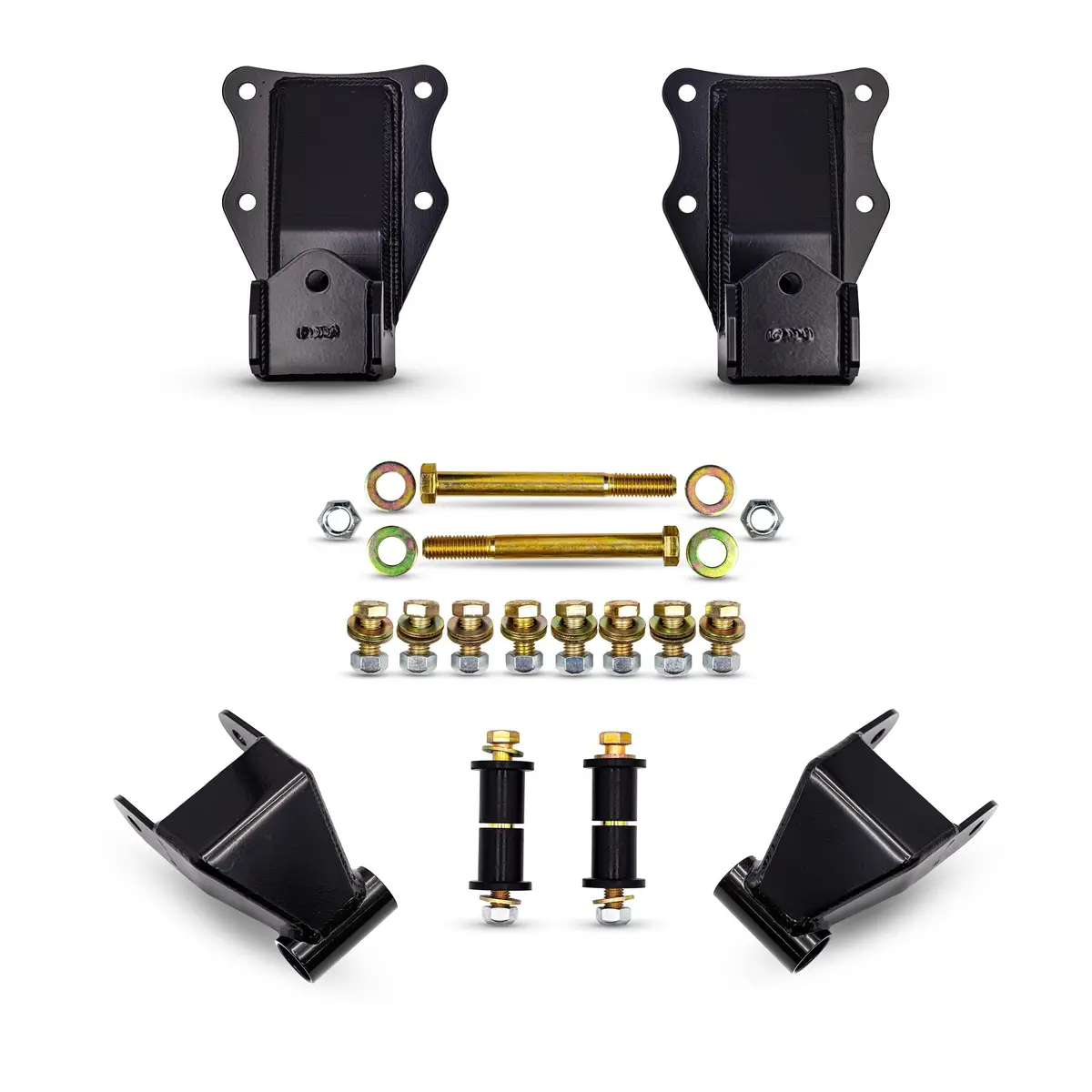 Desolate Motorsports Fabricated Shackle Hanger And Extended Shackle Kit - 1980-1997 Ford F-Series/Bronco 1