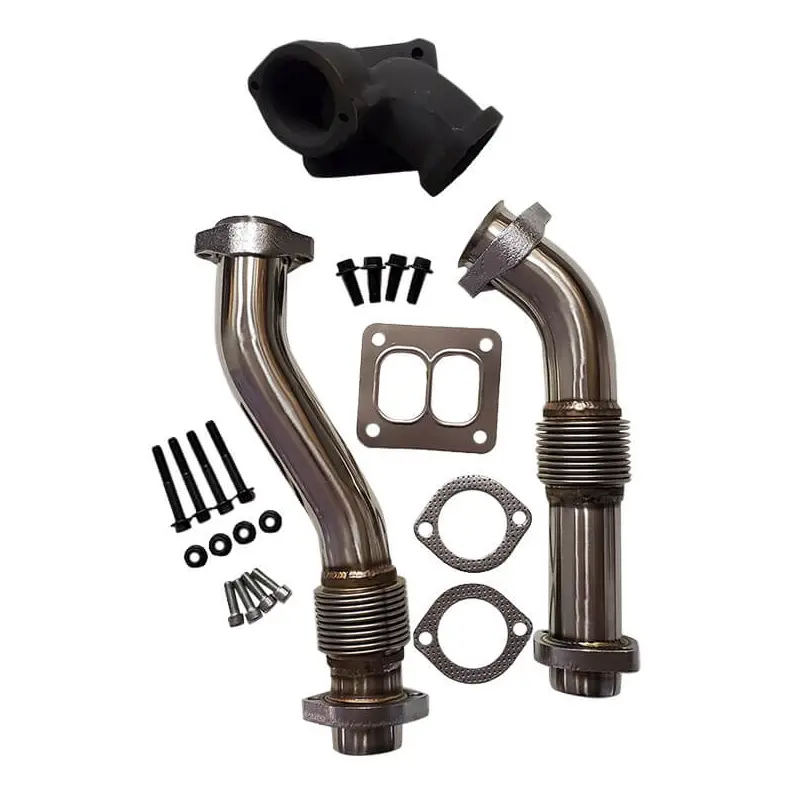 (1994.5-1997) F-Series - Obs Stainless Bellowed Up Pipes 1