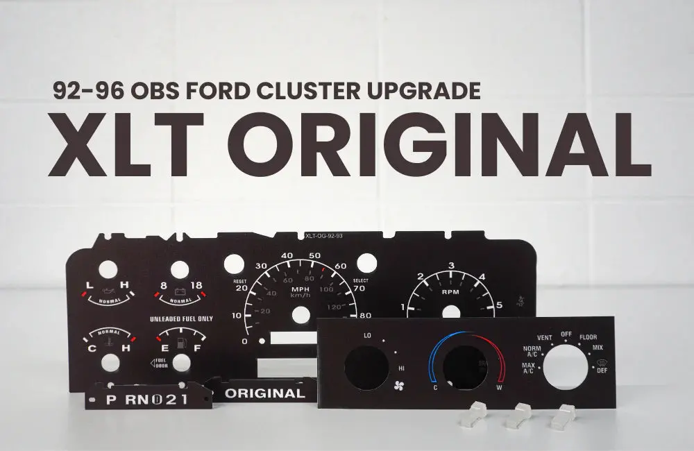 92-96 Cluster Faceplate Kit - Xlt Original - Gas 1