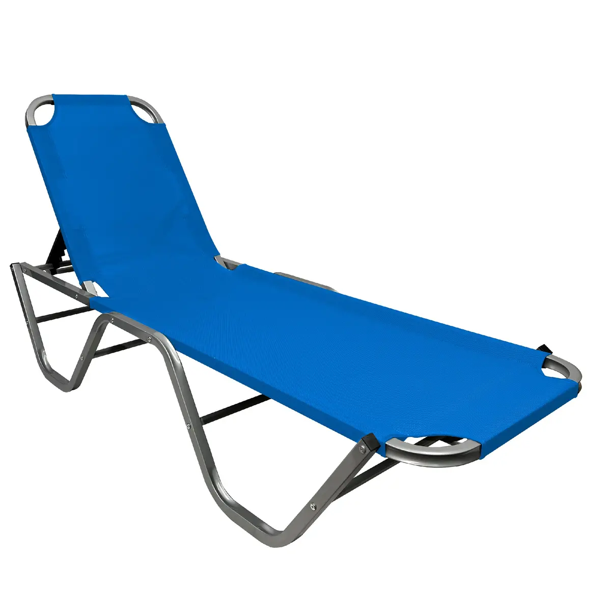 Easygo Product Chaise Lounger – Aluminum Sun Lounge Chair – Adjustable Outdoor Patio Beach Porch Swing Pool-Five-Position Recliner-Lightweight All Weather, 1 Pack Blue 1